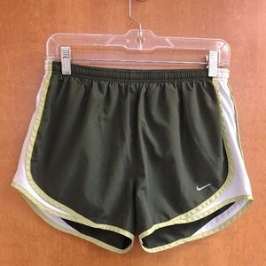 Nike Women's Dark Green Fit Dry Athletic Shorts